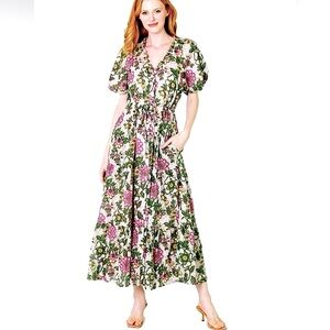 BANJANAN  Poppy Dress, Lilac Sachet